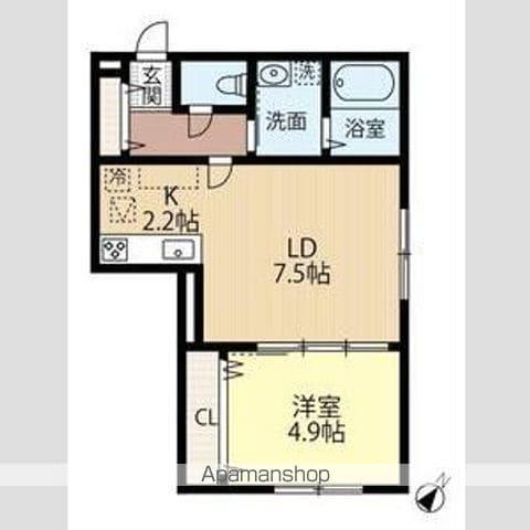 MOKU CHITOSE(1LDK/4階)の間取り写真