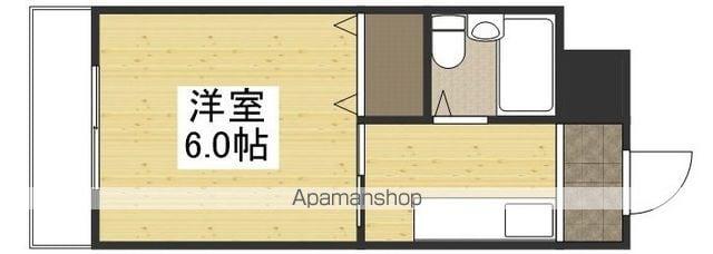 富田町共同ビル(1K/3階)の間取り写真