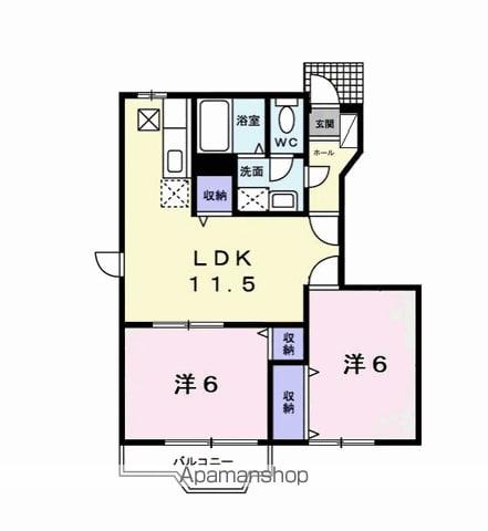 グレースコート 3(2LDK/1階)の間取り写真