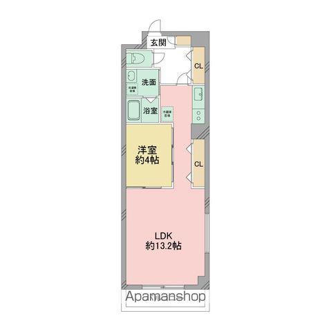 パークサイト泉(1LDK/8階)の間取り写真