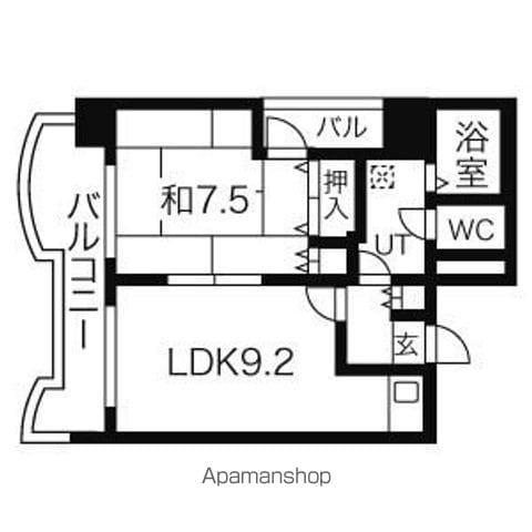 札幌ビオス館(1LDK/6階)の間取り写真