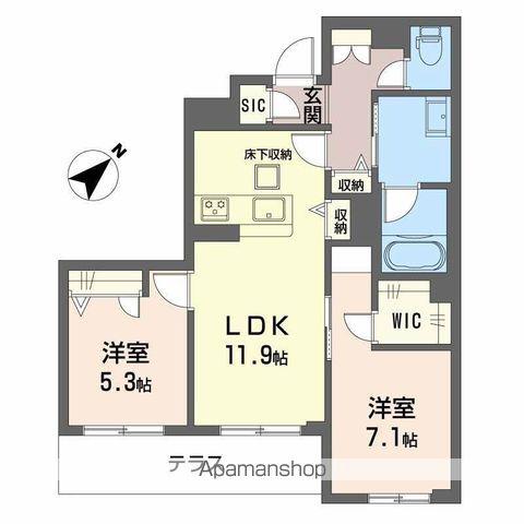 メゾン ド ルクス(2LDK/1階)の間取り写真