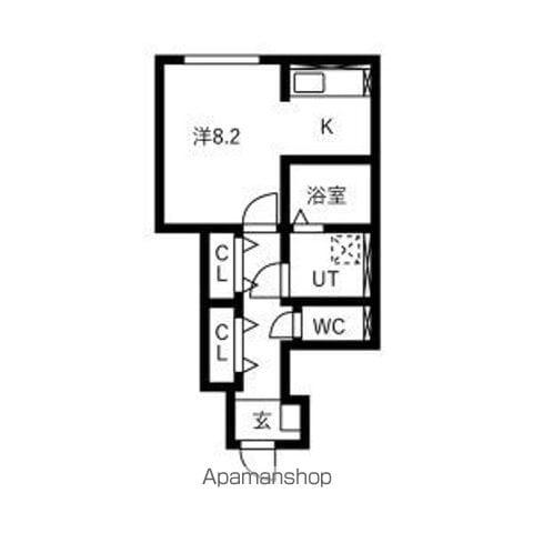 AZUR SOLAIRE (ワンルーム/1階)の間取り写真