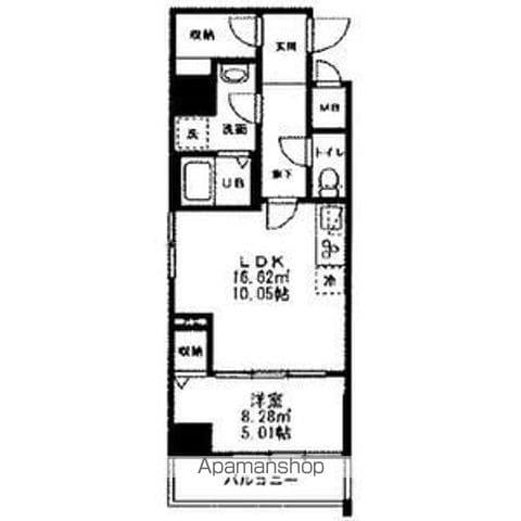 モアナレジデンス(1LDK/2階)の間取り写真