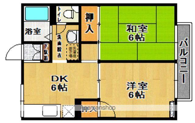 サンライズコーポ(2DK/1階)の間取り写真