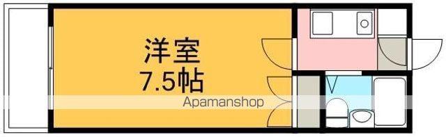 ジュネス鶴ヶ島(ワンルーム/1階)の間取り写真