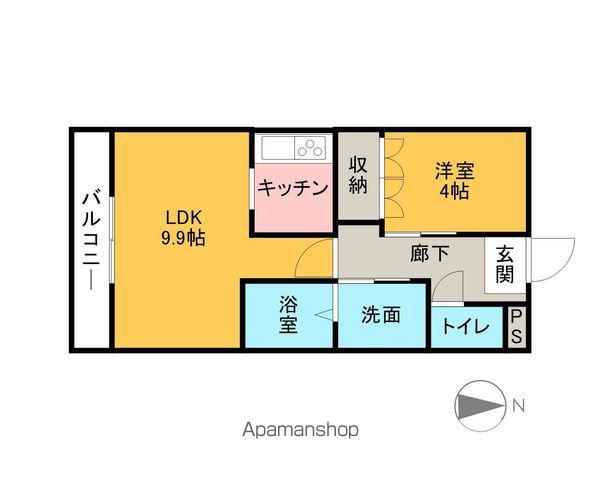 グランデージ・K(1LDK/1階)の間取り写真
