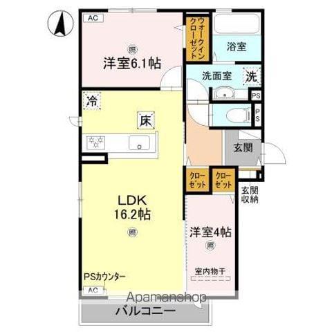 LOUP DE MER(2LDK/1階)の間取り写真