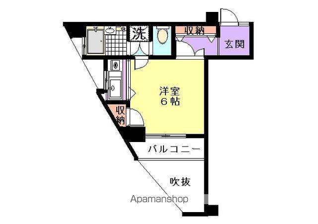 ライオネス富松(ワンルーム/2階)の間取り写真