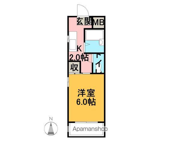 グラースコート(1K/2階)の間取り写真