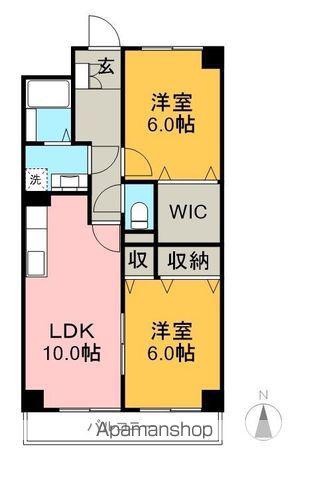 高埇マンション(2DK/2階)の間取り写真