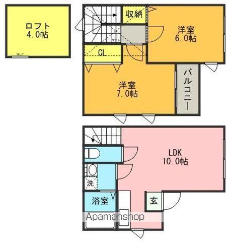 ベルリード新長田(2LDK)の間取り写真