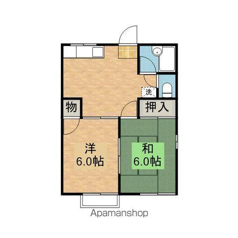 グランデュール鉢形台(2DK/2階)の間取り写真