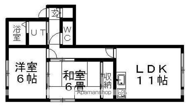 コーポこうらく(2LDK/1階)の間取り写真