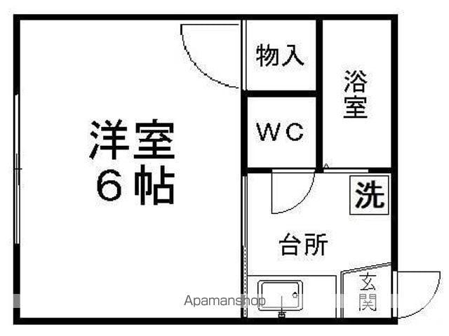 ハイツ光(1K/1階)の間取り写真