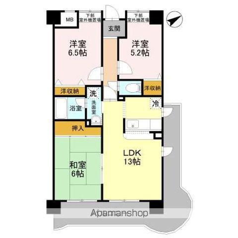 GALAXYWILL中百舌鳥(3LDK/8階)の間取り写真