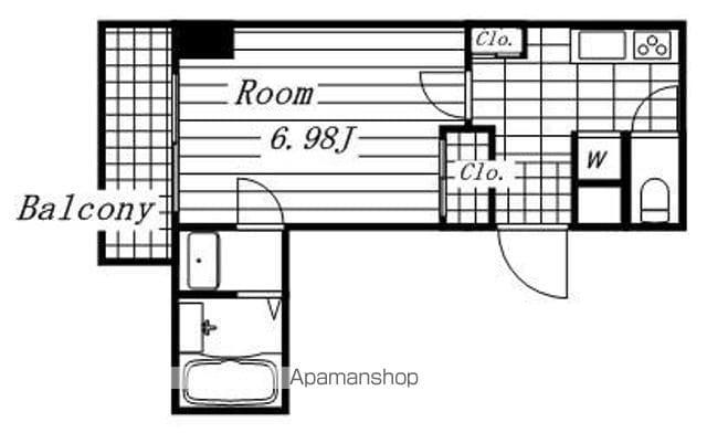 AXIS(1K/8階)の間取り写真