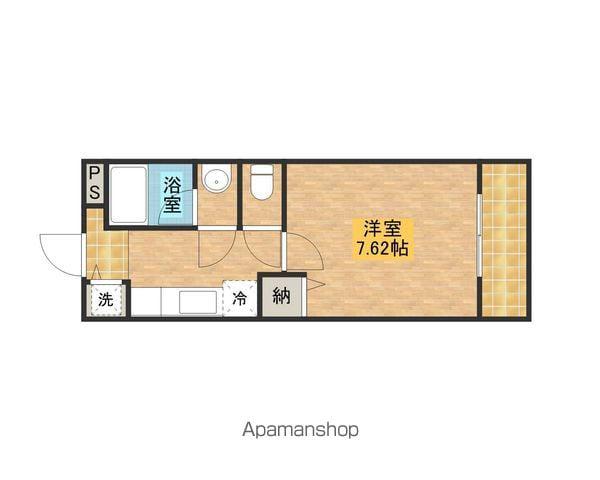 リヴェール泉大津(1K/1階)の間取り写真