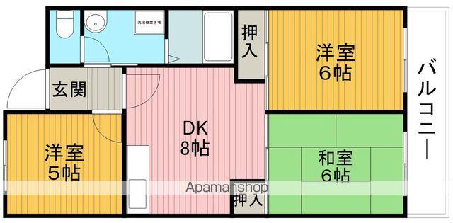 西谷第2ハイツ(3DK/1階)の間取り写真
