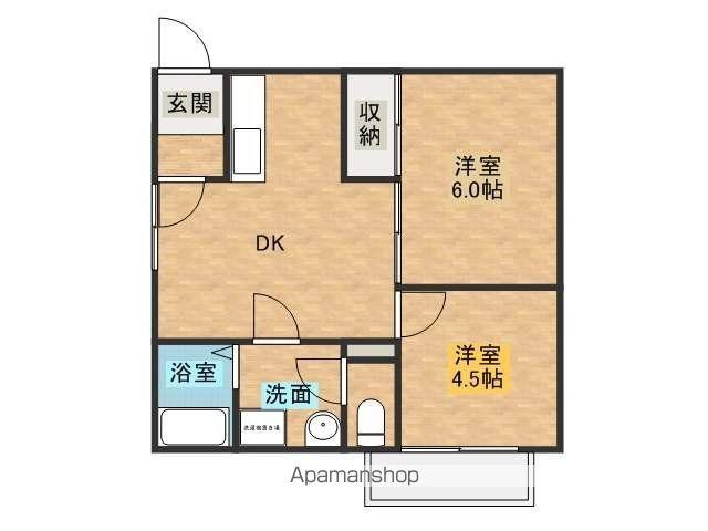 コーポみはま(2DK/2階)の間取り写真