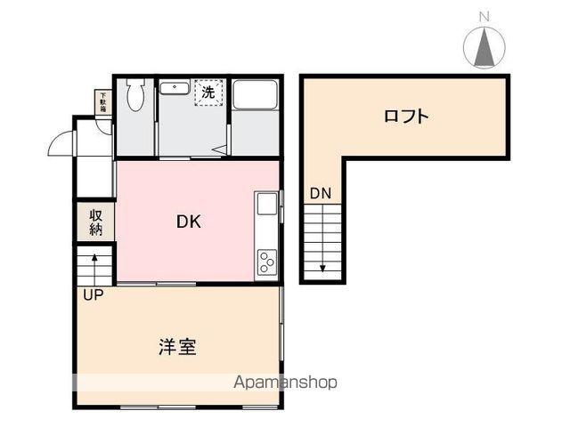 Kコーポ(1DK/2階)の間取り写真