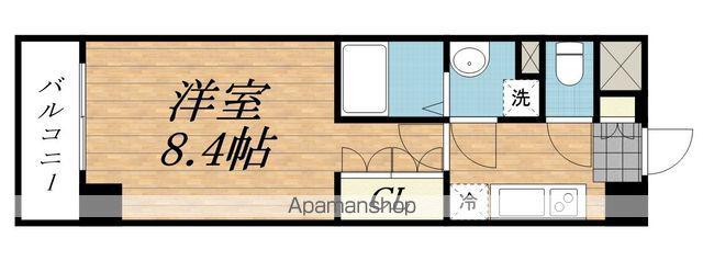 F.PARK RESIDENCE北戸田(1K/8階)の間取り写真