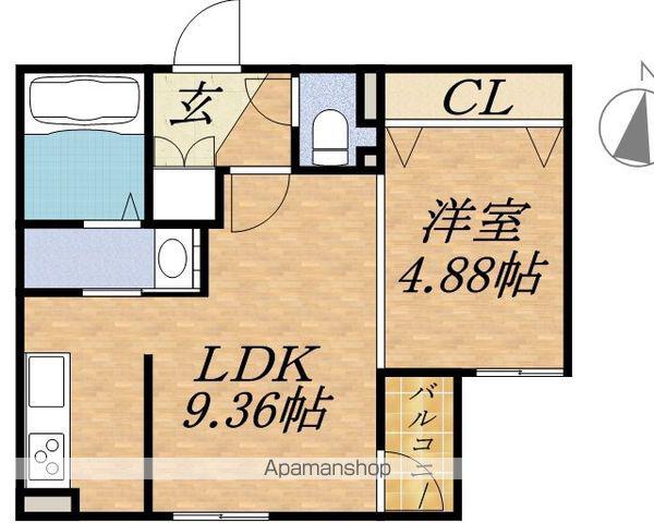 ヴェネーノ円山(1LDK/5階)の間取り写真