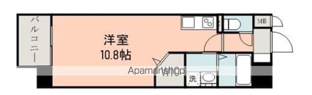 プライマル熊本慶徳(ワンルーム/12階)の間取り写真