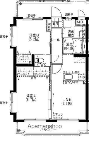 サープラス(2LDK/1階)の間取り写真