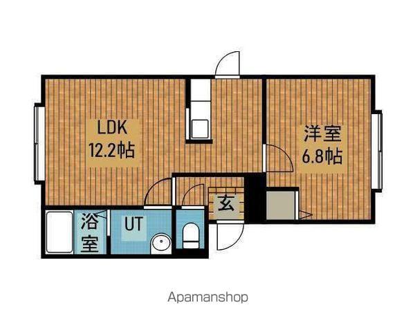 ディアス弥生B(1LDK/2階)の間取り写真