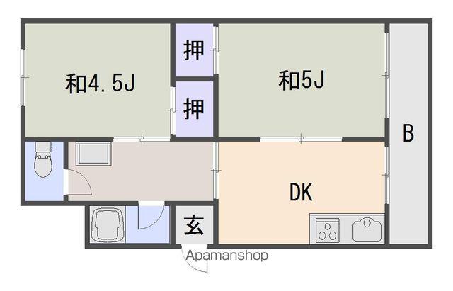 佐藤ビル(2DK/2階)の間取り写真