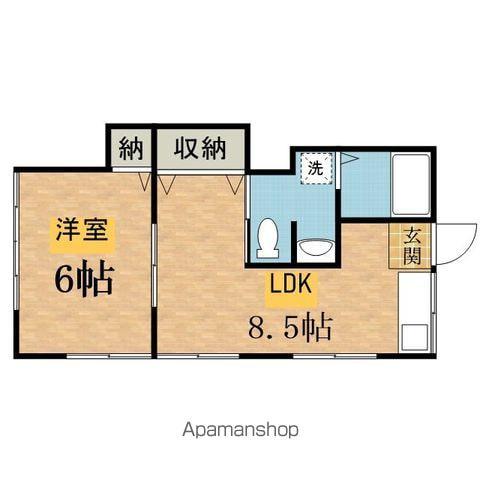 ハイムヒロ(1LDK/2階)の間取り写真