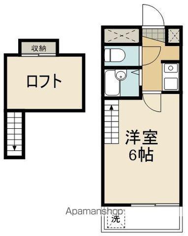 リージェント手越原(1K/2階)の間取り写真