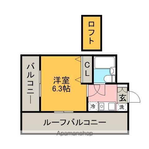 グレイス九産大前(1K/5階)の間取り写真