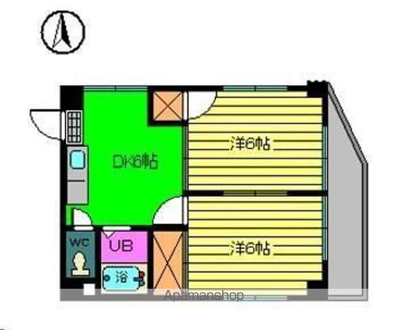 アミューズハウスサクラ(2DK/2階)の間取り写真