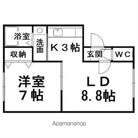 リバティとん田(1LDK/1階)の間取り写真
