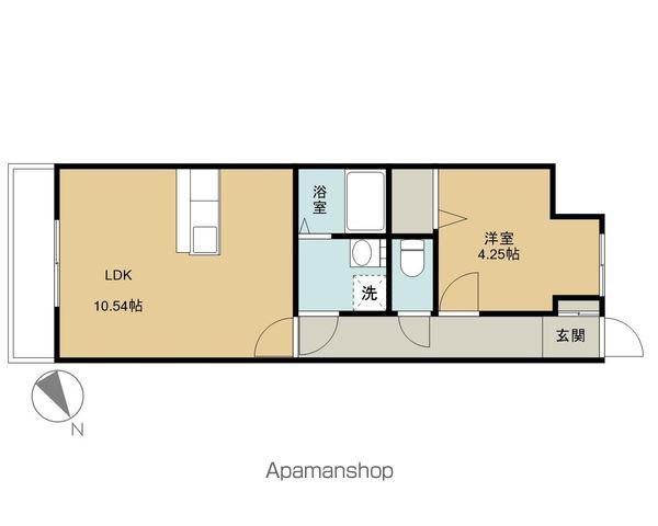 ポラリス北山(1LDK/5階)の間取り写真