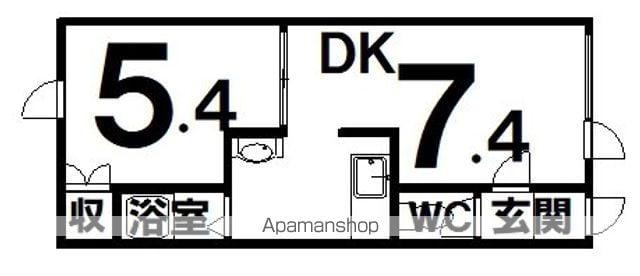 リバーサイドパレス(1DK/2階)の間取り写真