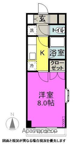 パークハイツ島内(1K/2階)の間取り写真