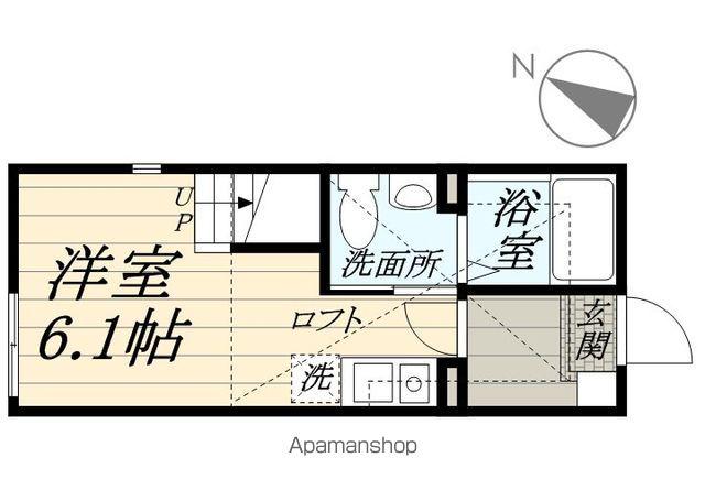 アジュール鶴見(ワンルーム/2階)の間取り写真