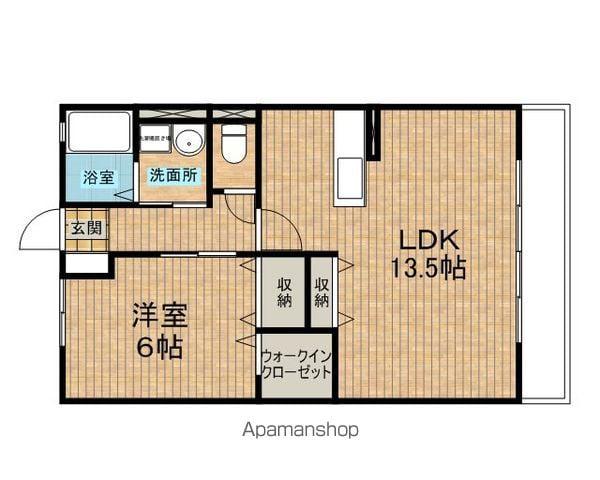 エコール(1LDK/2階)の間取り写真