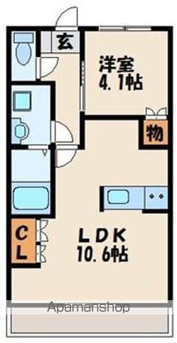 エバープレイス ひかり(1LDK/1階)の間取り写真