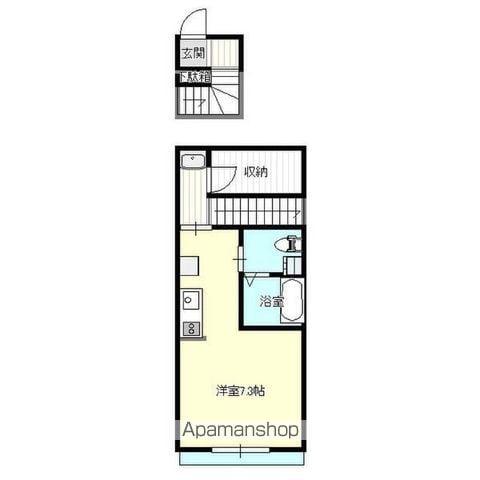 SUNNY SIDE Ⅰ(1K/2階)の間取り写真