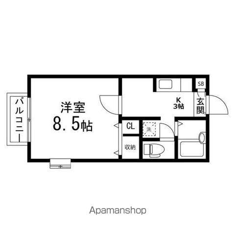 サンコーポIZUMI A(1K/2階)の間取り写真