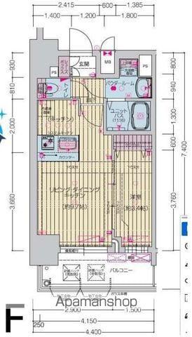 プレサンス桜山駅前アフォード(1LDK/14階)の間取り写真