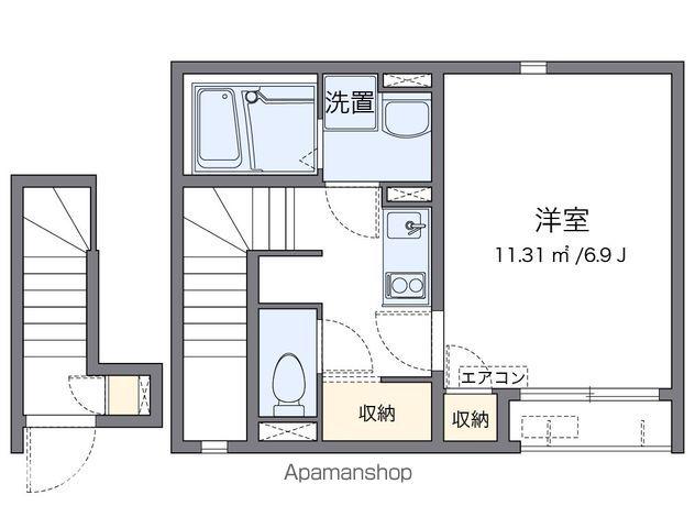 レオネクスト東堀(1K/2階)の間取り写真