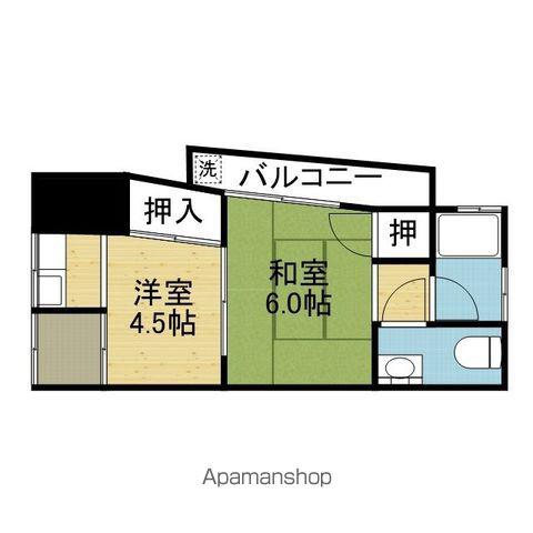 大今里２丁目　貸家(2K)の間取り写真