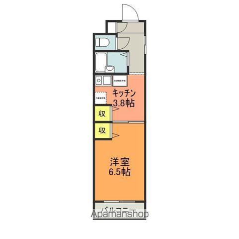 ボナールNUMAZU(1K/3階)の間取り写真