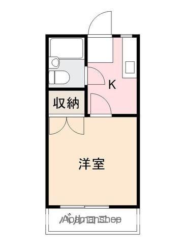 宮脇コーポ(1K/4階)の間取り写真