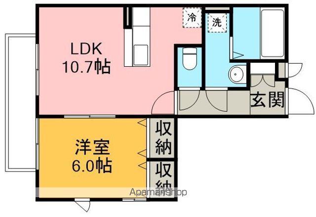 オークガーデンM(1LDK/2階)の間取り写真